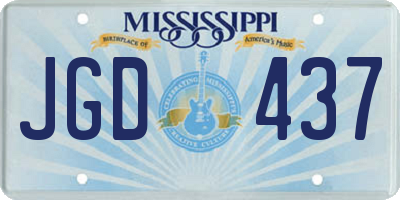 MS license plate JGD437