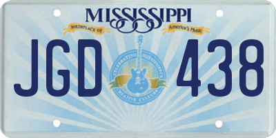 MS license plate JGD438
