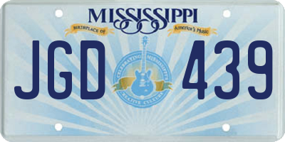 MS license plate JGD439