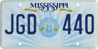 MS license plate JGD440