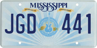 MS license plate JGD441