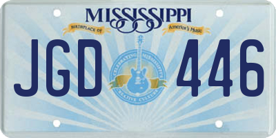 MS license plate JGD446