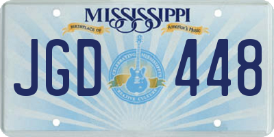 MS license plate JGD448