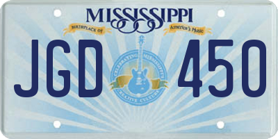 MS license plate JGD450