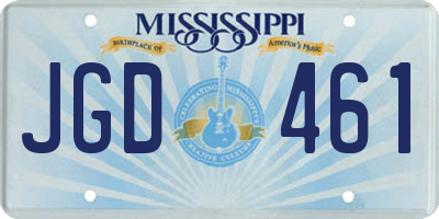 MS license plate JGD461