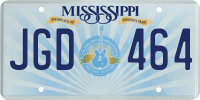 MS license plate JGD464