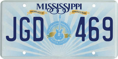 MS license plate JGD469