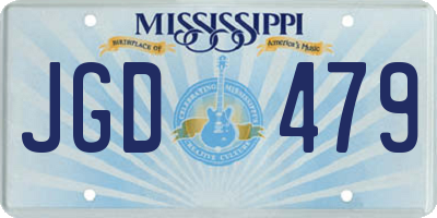 MS license plate JGD479