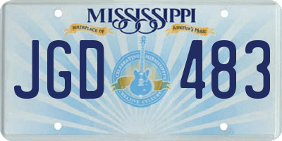 MS license plate JGD483