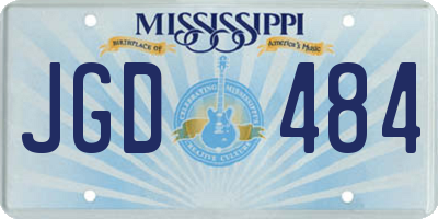 MS license plate JGD484