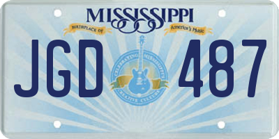 MS license plate JGD487