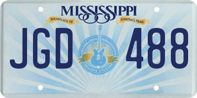 MS license plate JGD488