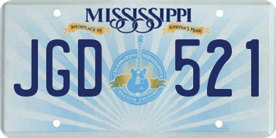 MS license plate JGD521