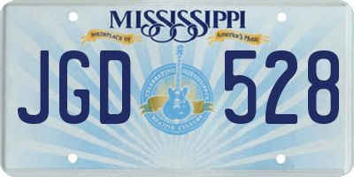 MS license plate JGD528