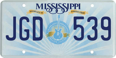 MS license plate JGD539