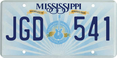 MS license plate JGD541