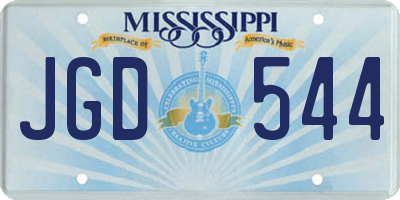 MS license plate JGD544