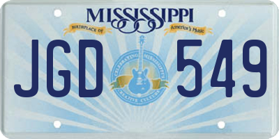 MS license plate JGD549