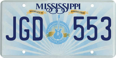 MS license plate JGD553