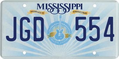 MS license plate JGD554