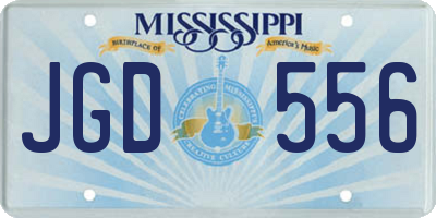 MS license plate JGD556