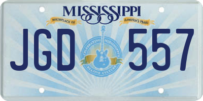MS license plate JGD557