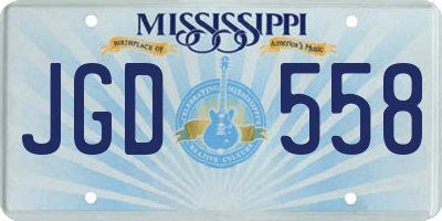 MS license plate JGD558