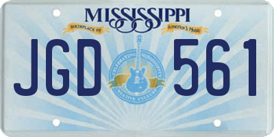 MS license plate JGD561