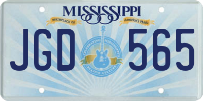 MS license plate JGD565
