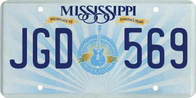 MS license plate JGD569
