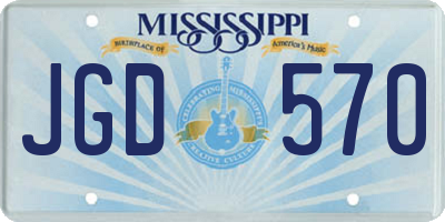 MS license plate JGD570