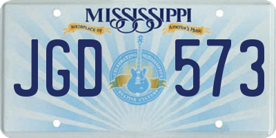 MS license plate JGD573