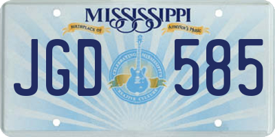 MS license plate JGD585