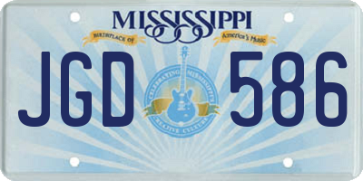 MS license plate JGD586