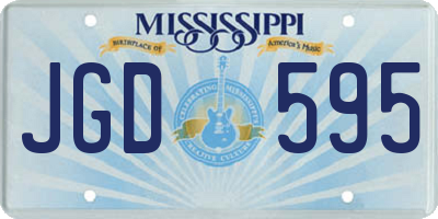 MS license plate JGD595