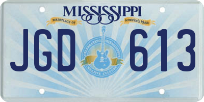 MS license plate JGD613