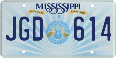 MS license plate JGD614
