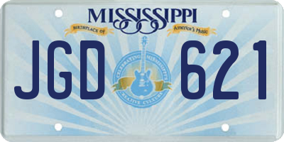 MS license plate JGD621
