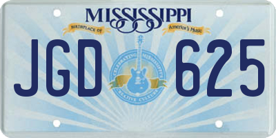 MS license plate JGD625