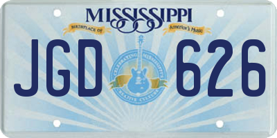 MS license plate JGD626