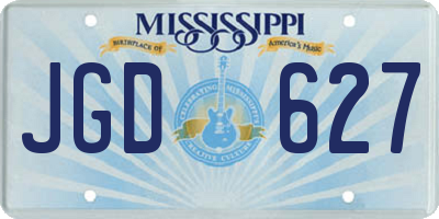 MS license plate JGD627