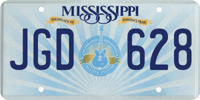 MS license plate JGD628