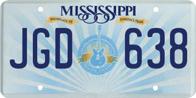 MS license plate JGD638