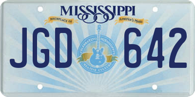 MS license plate JGD642
