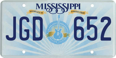 MS license plate JGD652
