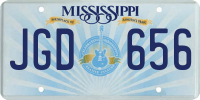 MS license plate JGD656