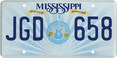 MS license plate JGD658
