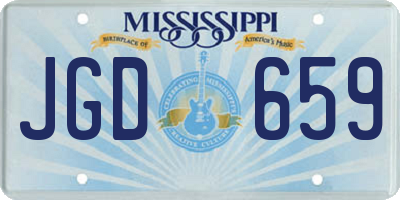 MS license plate JGD659