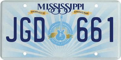 MS license plate JGD661