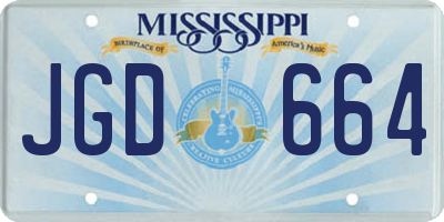 MS license plate JGD664